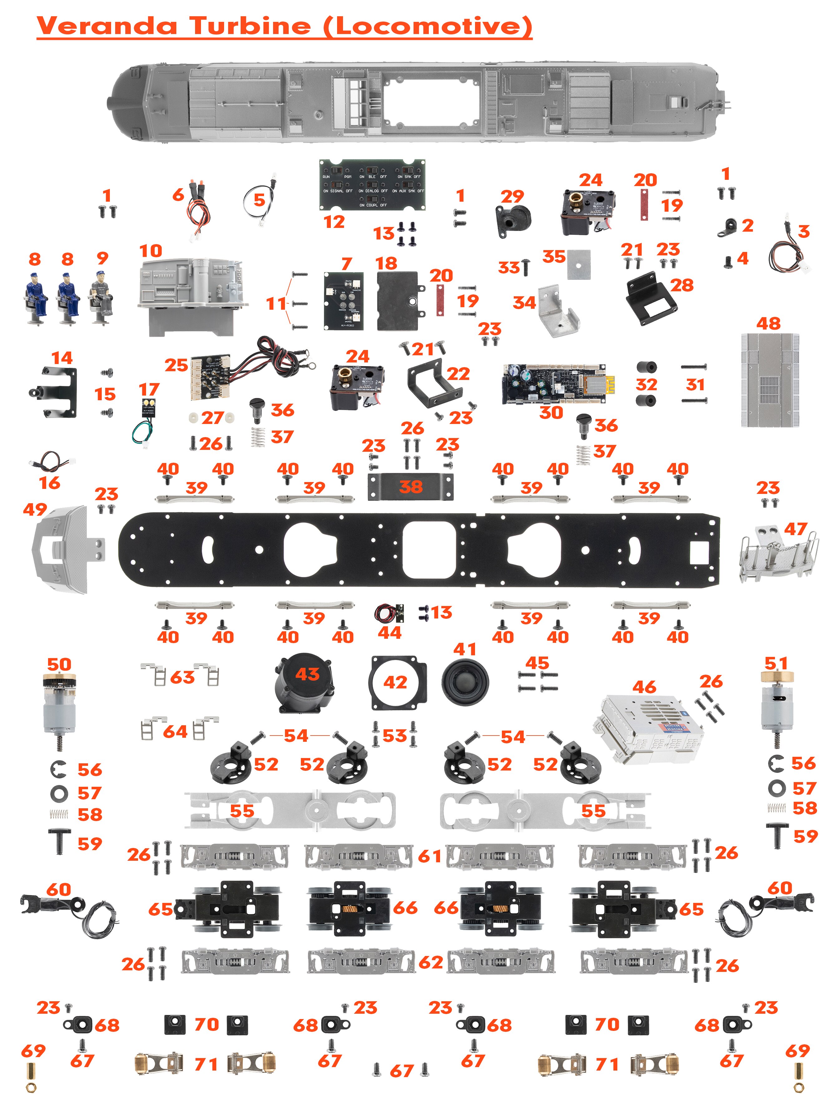 Union Pacific #69 PARTS BREAKDOWN (LOC ONLY)